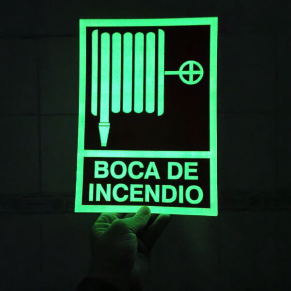 Cartel fotoluminiscente boca de incendio 21 x 29,5 - Imagen 3
