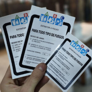 Etiquetas extintor en general