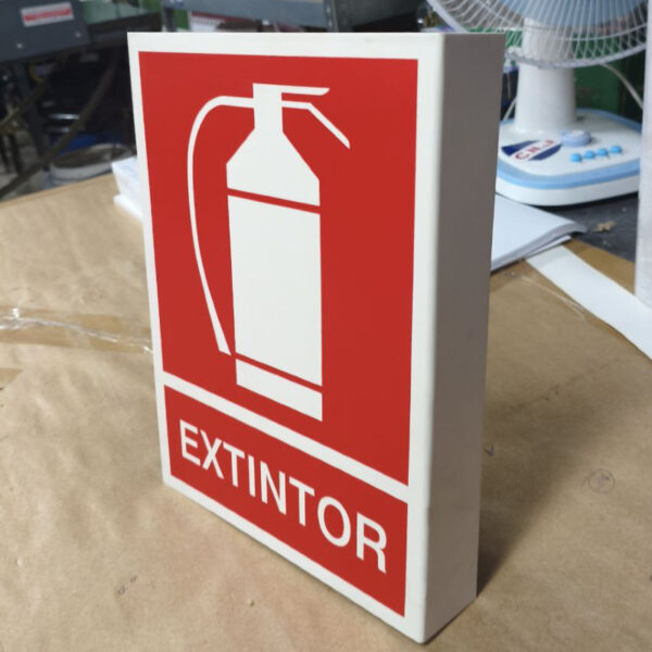 cartel extintor doble faz 20 x 30 cm - Imagen 2