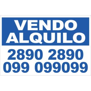 Cartel vende/alquila 100 x 66 cm a 1 color