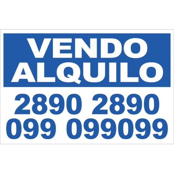 Cartel vende/alquila a 1 color 50 x 66cm