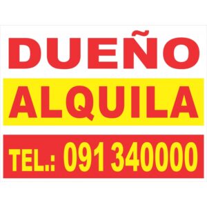 Cartel Vende/Alquila 100 x 66 cm a 2 colores