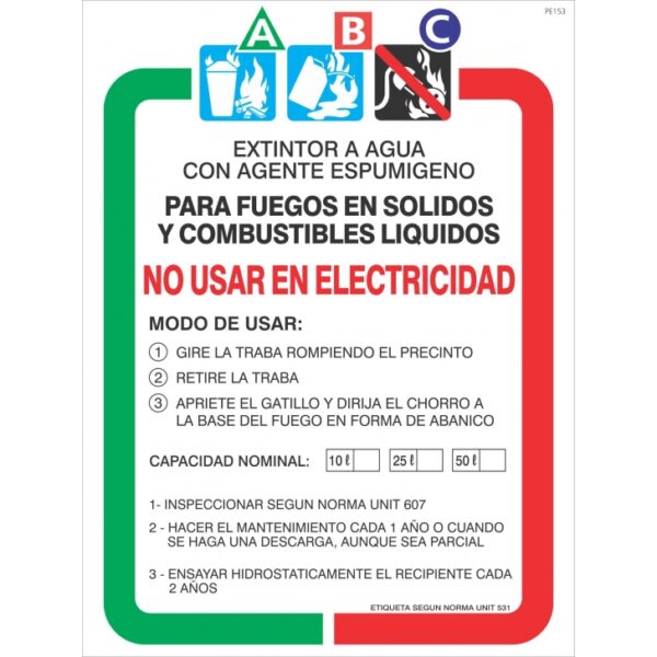 Etiquetas extintor en general - Imagen 5