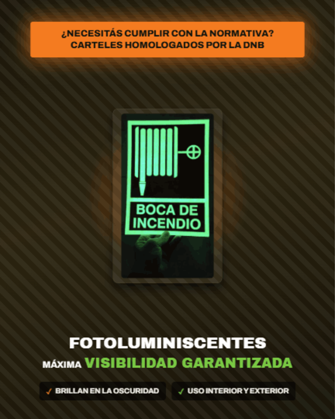 Carteles fotoluminiscentes para señalización de seguridad - Perlyna, versión móvil